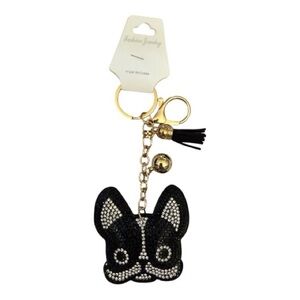 Black and White Dog Keychain